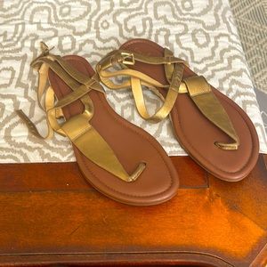 Coke Haan gold sandals